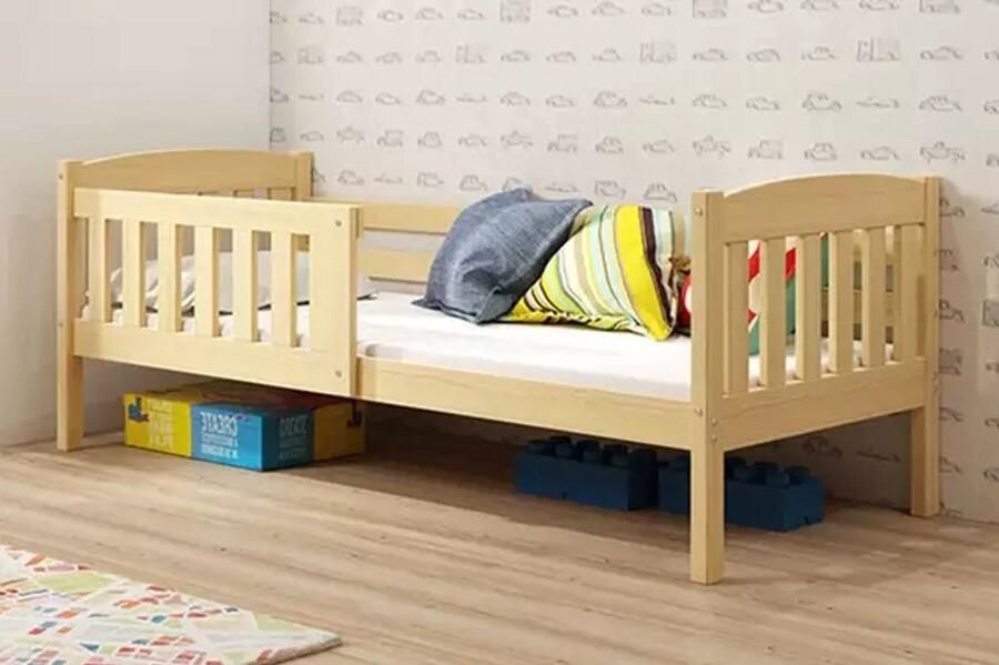 BMS Eenpersoonsbed KUBUŚ 90x200 cm Hout Geleverd als bouwpakket