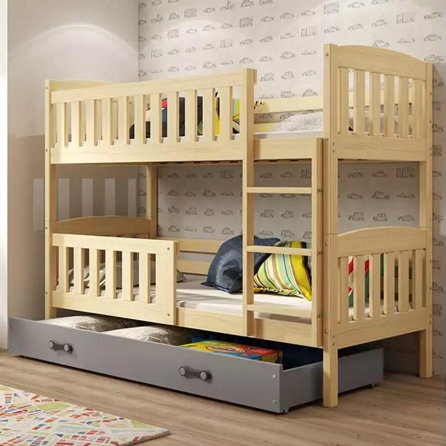 BMS Bunk Bed 90x200 Pine & Graphite