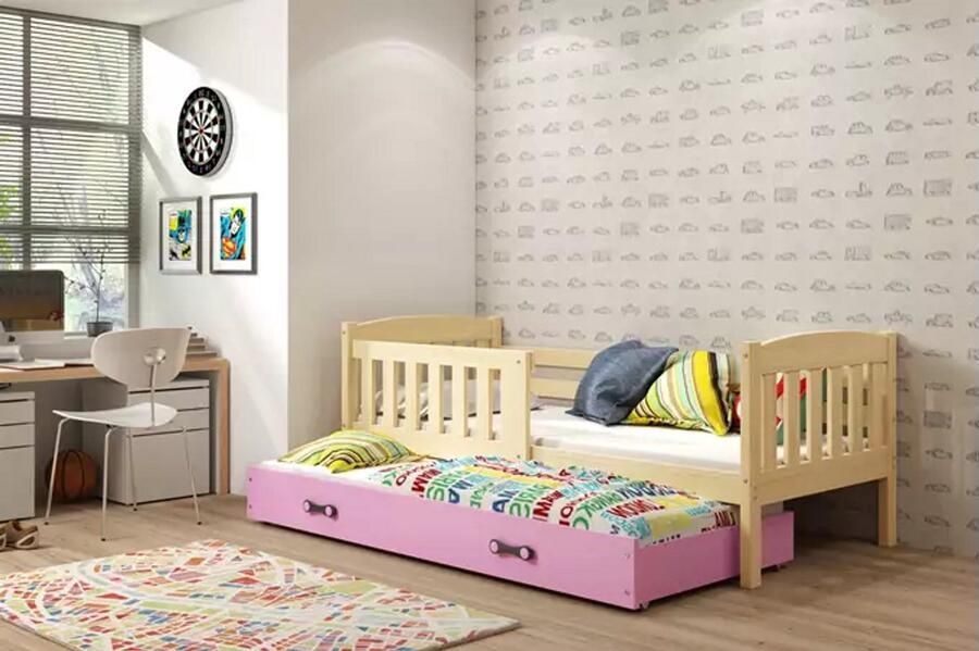 BMS KUBUŚ Kinderbed 80x160 Hout Pink Met Lade