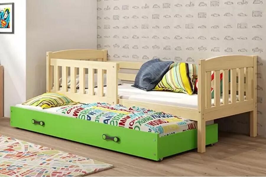 BMS KUBUŚ Uittrekbaar Jeugdbed 90x200 Groen