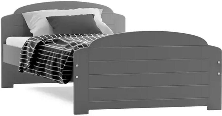 BMS LILI Eenpersoons Bed 90x200 cm Jongeren Grafiet