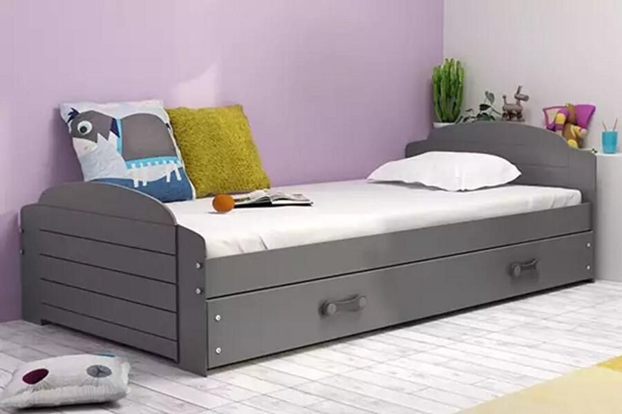 BMS LILI Eenpersoonsbed 90x200 cm Jongen Grafiet