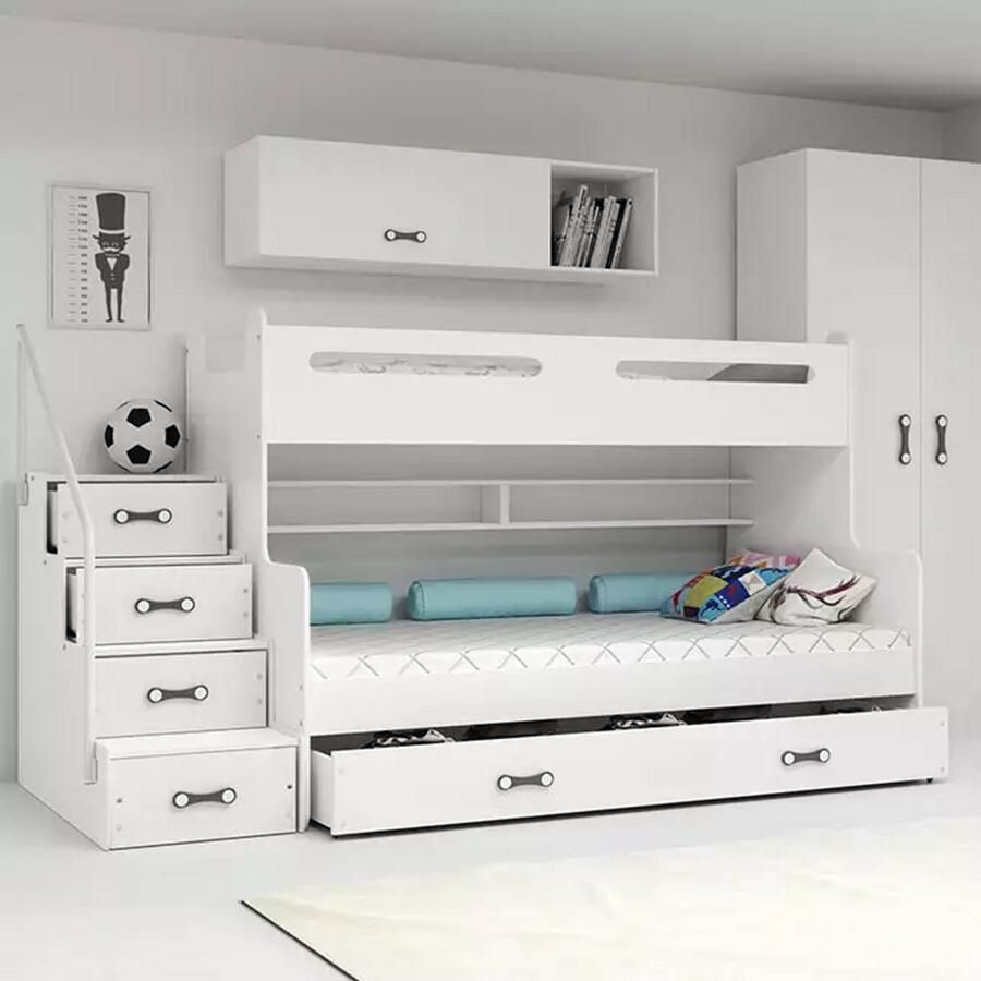 BMS MAX 3 Bunk Bed 120x200 Jeugd Wit