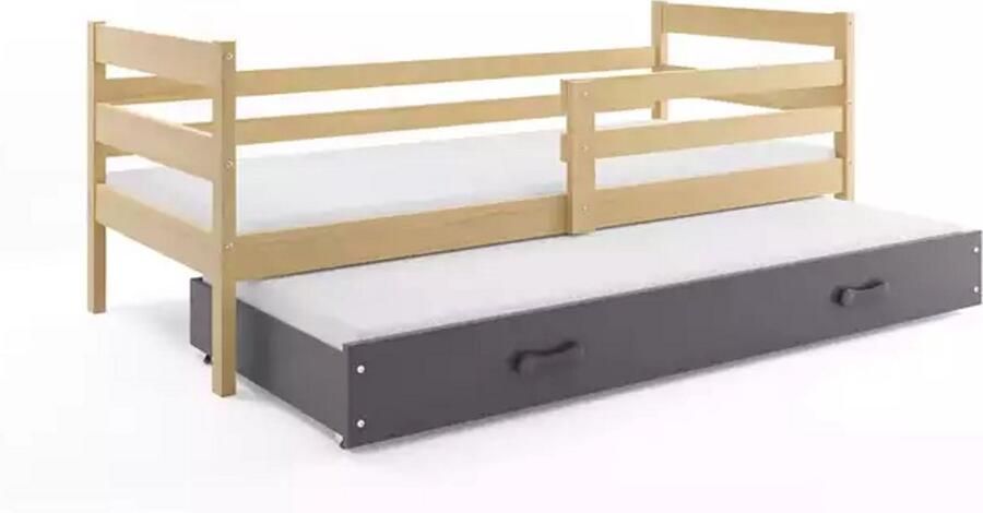 BMS Pull-Out Bed 90x200 cm Jeugd Pine Graphite