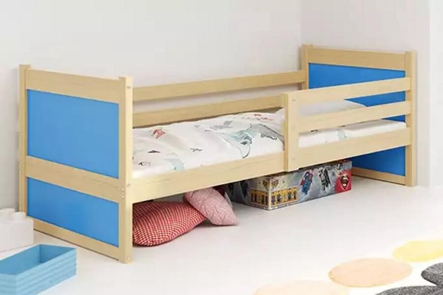 BMS RICO Single Bed 90x190 cm Jeugd Pine Blue