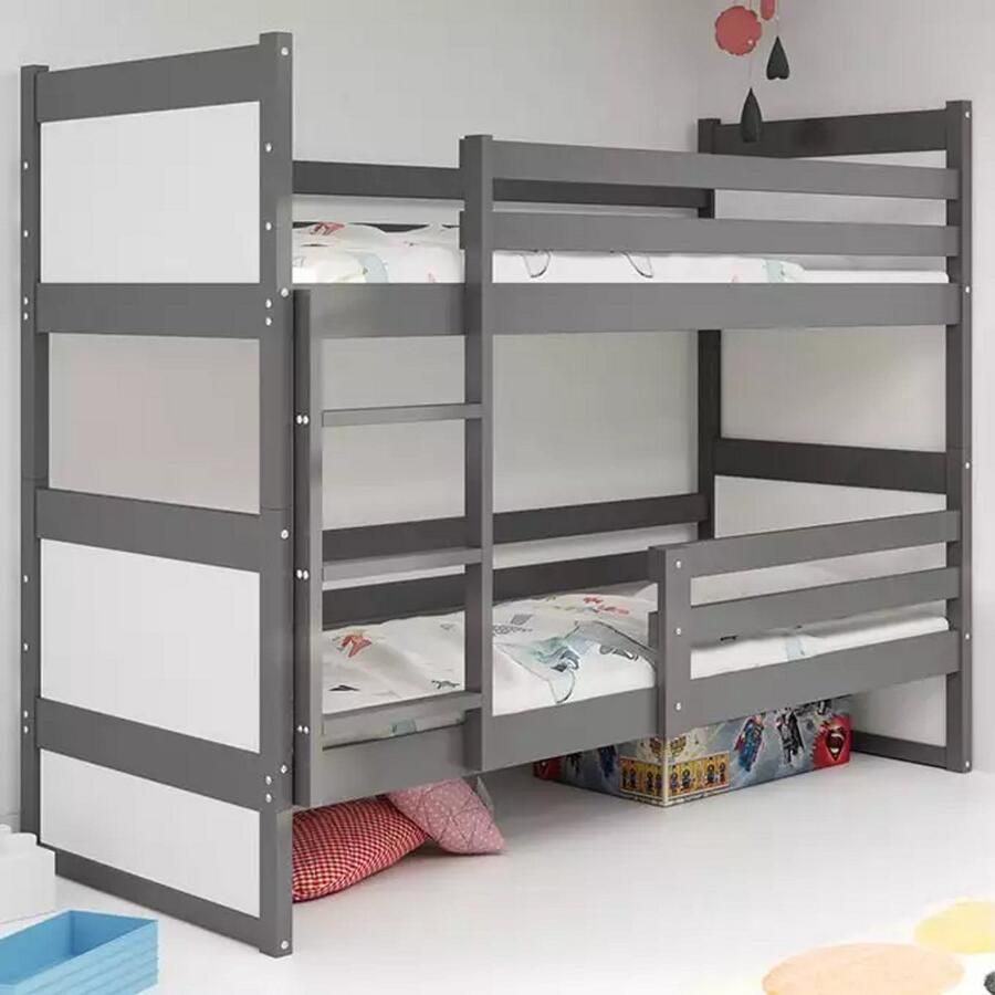 BMS RICO Jeugd Bunk Bed 90x190 cm Graphiet Wit