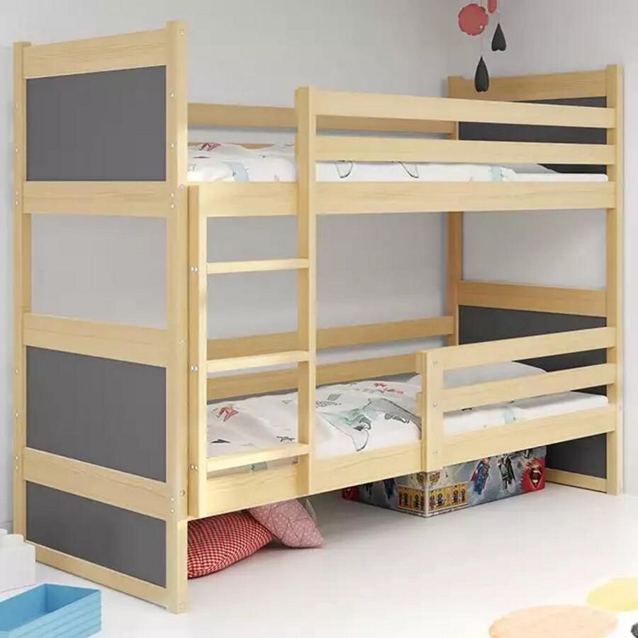 BMS Bunk Bed 90x200 cm Jeugd Pine Graphite
