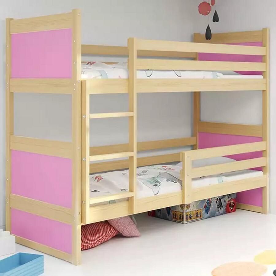 BMS Bunk Bed 90X190 Pine Pink