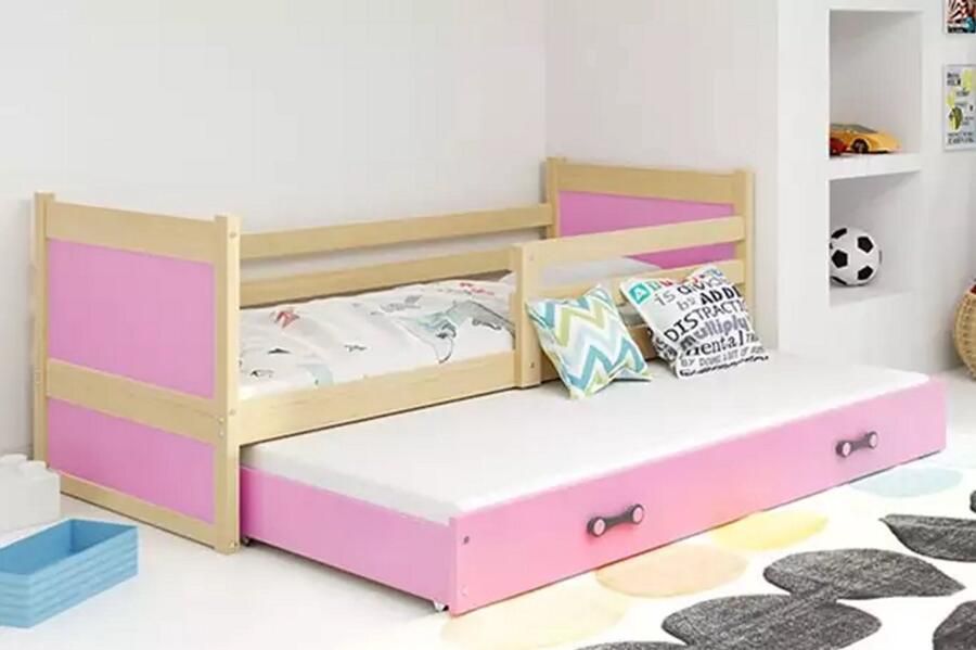 BMS Pull-out Jeugdbed 90x200 Pine Pink