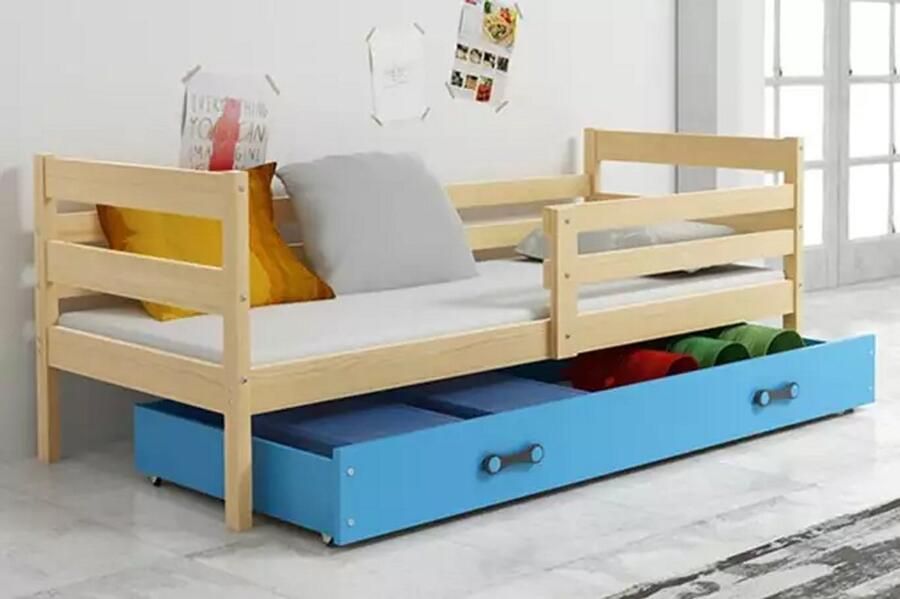 BMS Single Youth Bed 80X190 Pine Blue