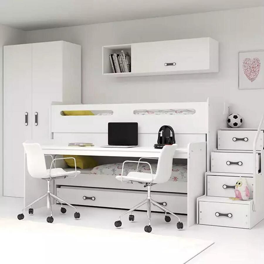 BMS Triple Youth Bed MAX 1 80x200 Wit