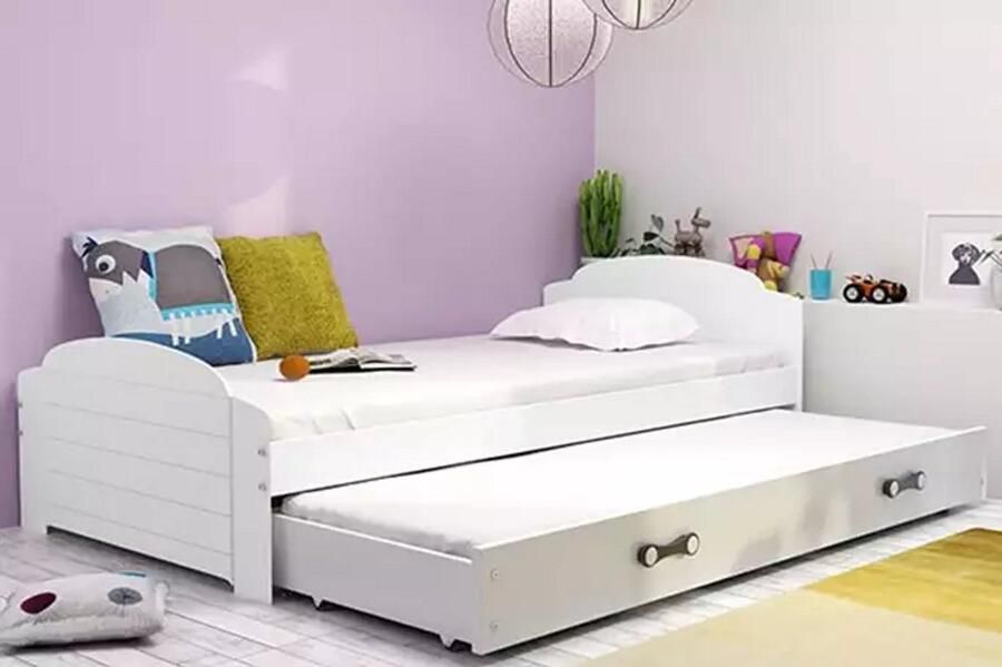 BMS LILI 90x200 Wit Uittrekbaar Jeugdbed met Laad