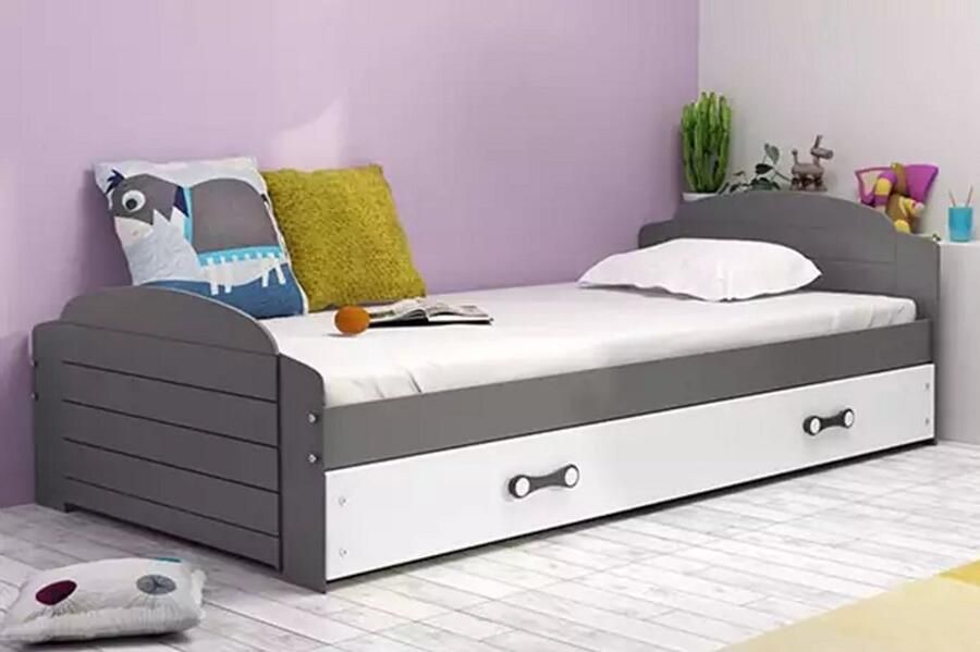 BMS Youth Bed 90x200 cm Graphite White