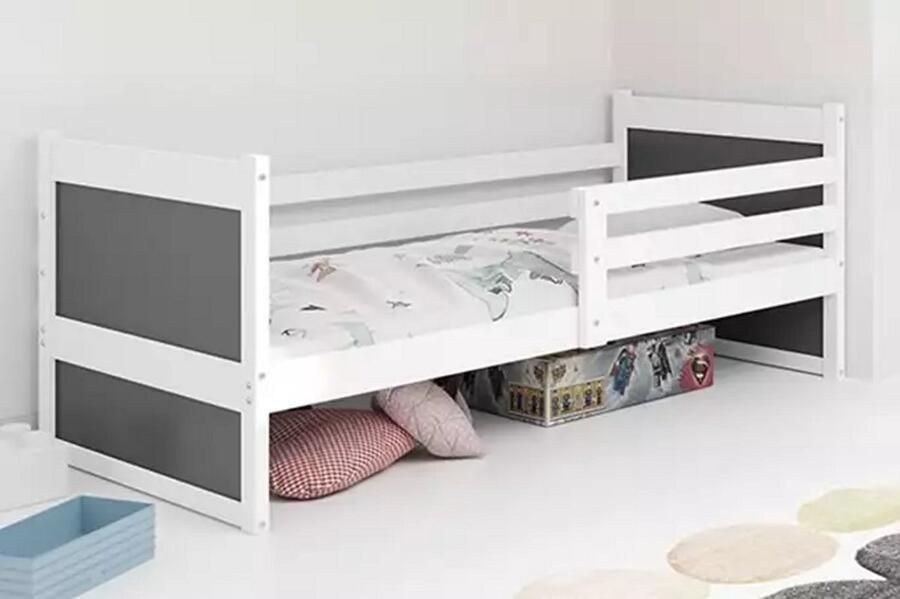 BMS Single Youth Bed 80x190 cm Wit Graphiet