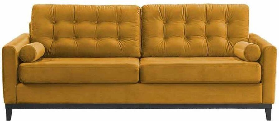 Bo Lundgren 3-zits bank Knapp stof Riviera Oker geel 41 2 10 mtr breed