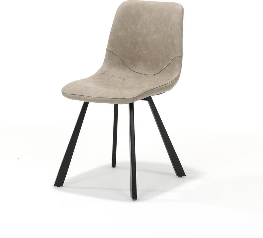 Bo Lundgren Eetkamerstoel Bari leer Vintage beige
