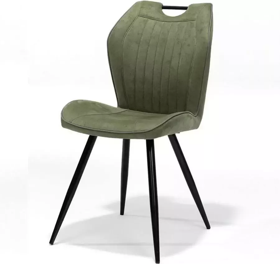 Bo Lundgren Eetkamerstoel Cobra lederlook Soft groen