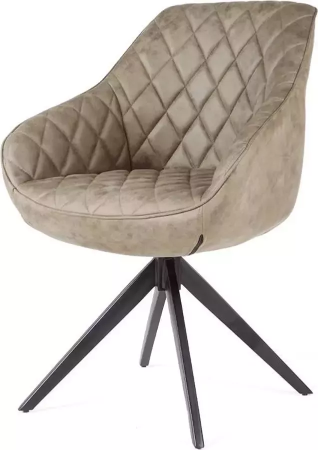 Bo Lundgren Eetkamerstoel Collins lederlook Soft groen