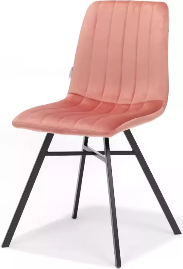 Bo Lundgren Eetkamerstoel Dex stof Velours roze