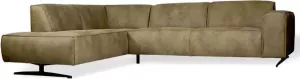 Bo Lundgren Hoekbank Lambada chaise longue links leer Hunter groen 400 2 10 x 2 76 mtr breed