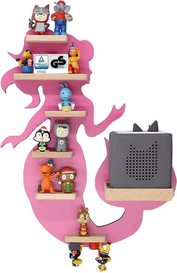 BOARTI Houten zeemeermin kinderplankje Toniebox figuren wandplank Tonies muziekdoosje Houten zeemeermin kinderplankje Toniebox figuren wandplank Tonies muziekdoosje