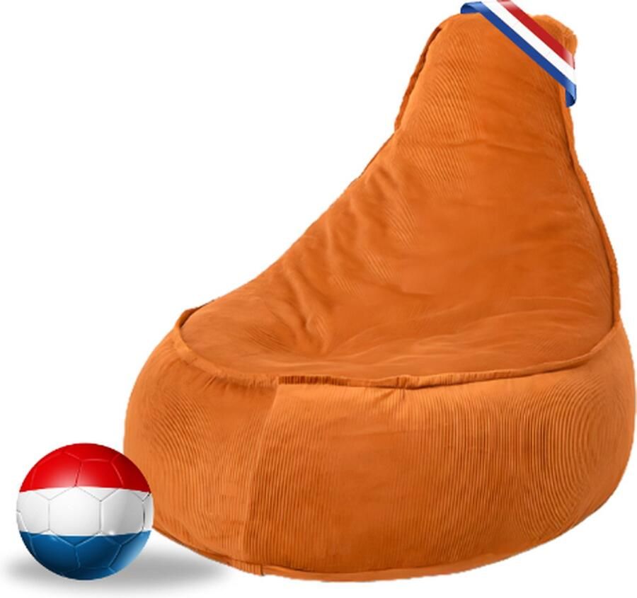 Bobbel Home EK Zitzak voor kinderen – Oranje Poef Kinderstoel – Zitzakken – EK voetbal Kinderzetel – Kindersofa – Zitzak Kind – 100 Liter