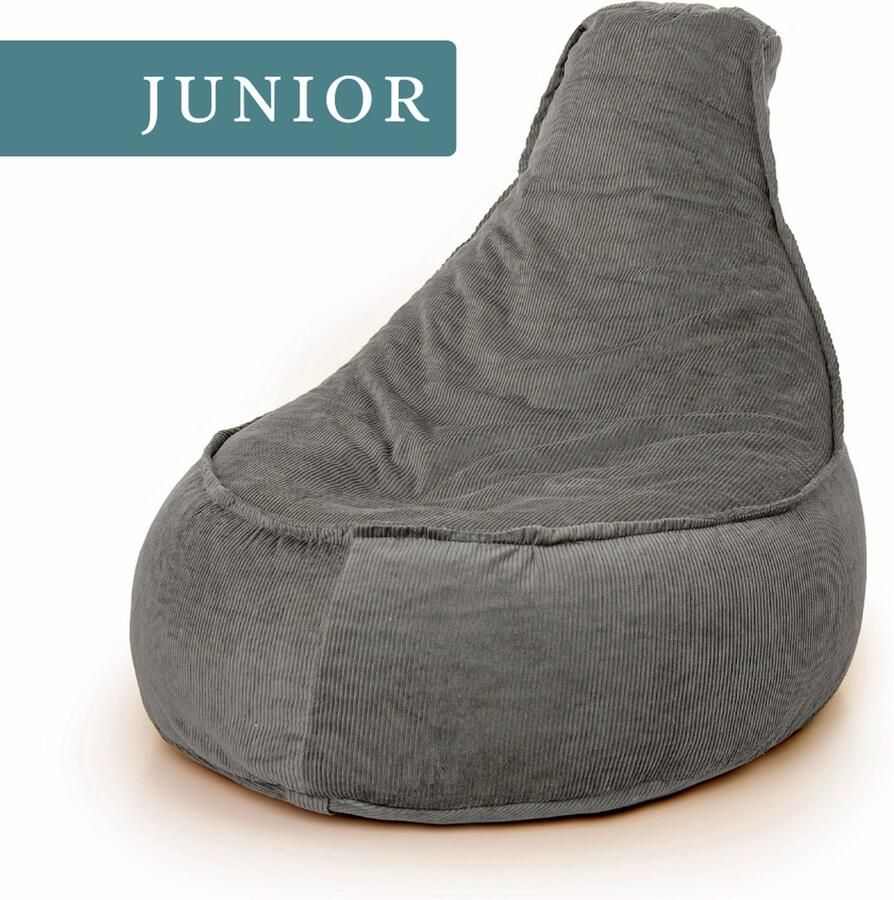 Bobbel Home Zitzak voor kinderen – Grijs Poef Kinderstoel – Zitzakken – Kinderzetel – Kindersofa – Zitzak Kind – 100 Liter