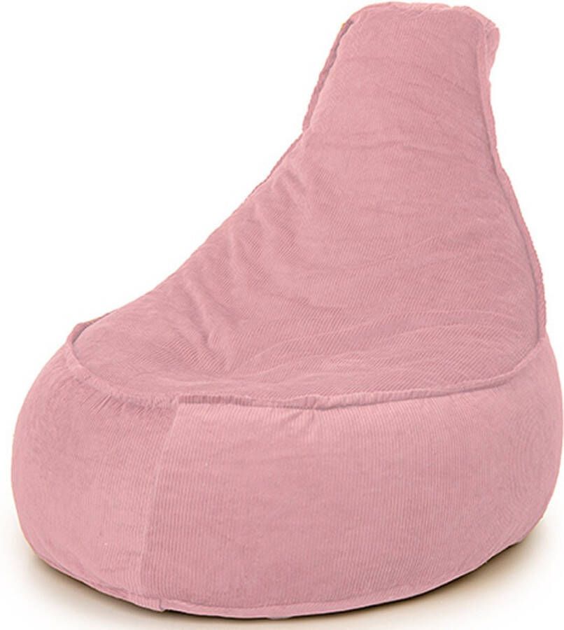 Bobbel Home Zitzak Stoelvorm Santiago Ribstof – Zitstoel Junior 100 liter Curduroy Voor Binnen Roze
