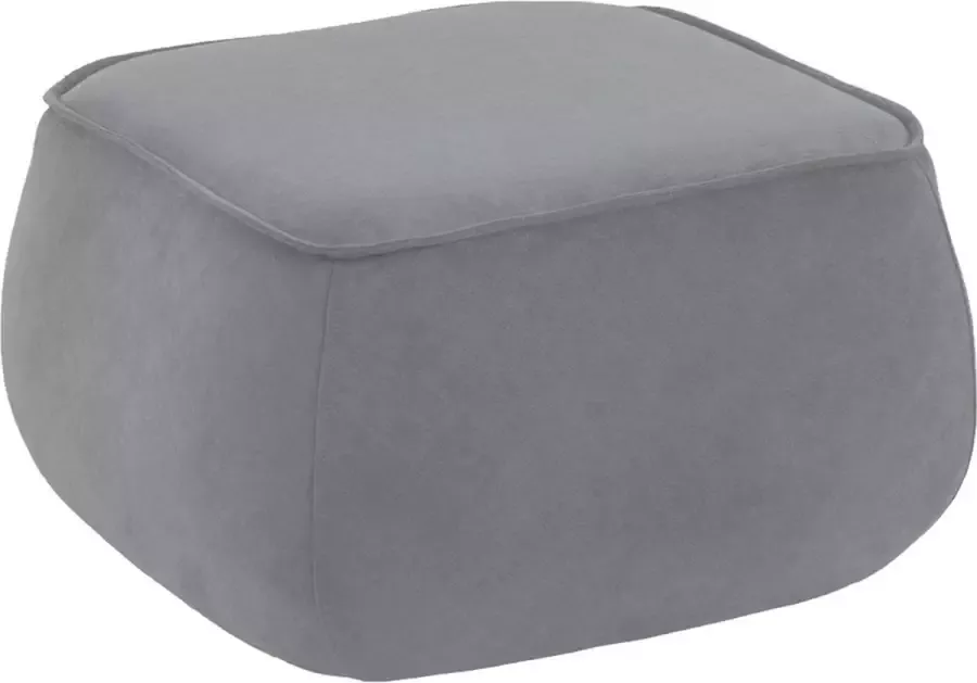 Bodilson Poef Riga Zachte design poef Voetenbankje Grijs 60x46x34cm