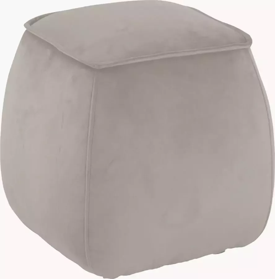 Bodilson Poef Wuxi Zachte design poef Zand 40x40x40cm