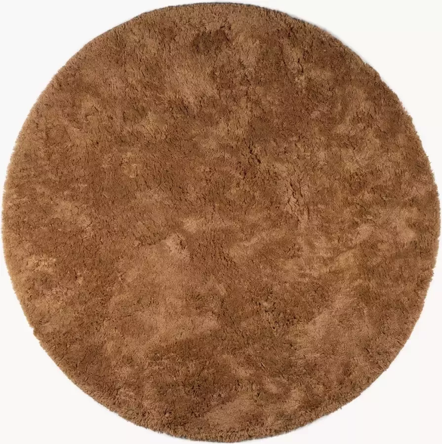 Bodilson Vloerkleed Lusa Hoogpolig Rond kleed 225 cm Bruin