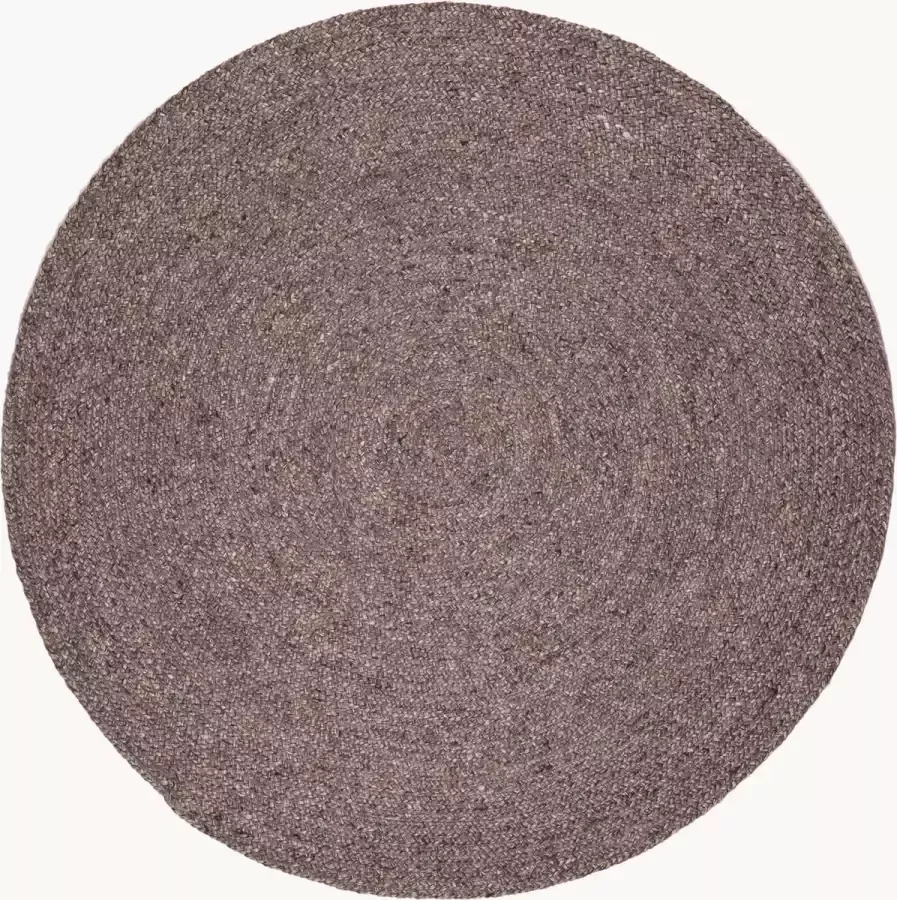 Bodilson Vloerkleed Pebble 250cm Rond laagpolig 60% Wol Zwart