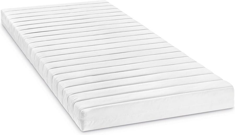 Bodyprotect 120 x 200 cm comfortschuimmatras Micha basic rollmatras afneembare hoes van microvezel wasbaar op 60 graden 120 x 200 x 13 cm wit