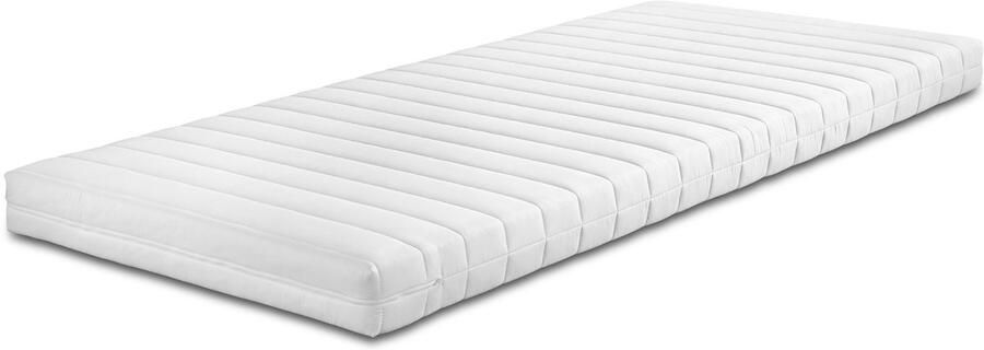 Bodyprotect 140 x 200 cm koudschuimmatras Comfort Line orthopedisch schuimmatras hardheidsgraad 2 Made in EU afneembare hoes wasbaar op 60 graden 140 x 200 x 10 cm wit