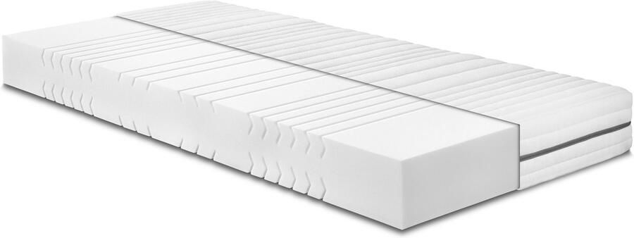 Bodyprotect 140 x 200 cm koudschuimmatras Vital Protect orthopedisch schuimmatras hardheidsgraad 2 7 zones Made in EU afneembare hoes wasbaar op 60 graden 140 x 200 x 18 cm wit