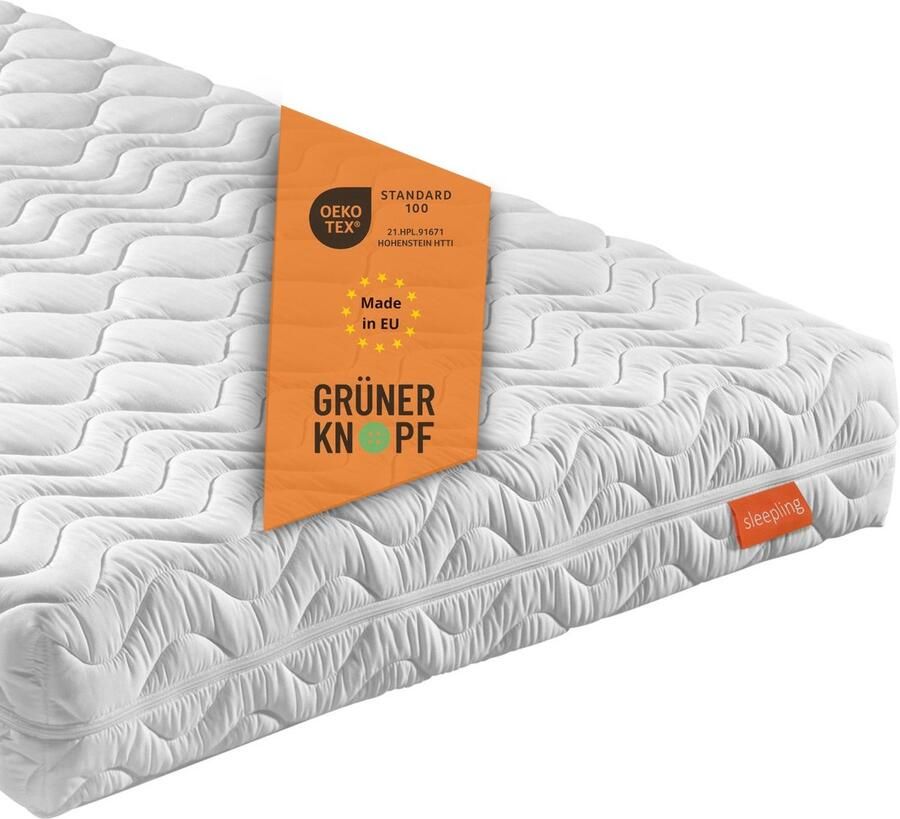 Bodyprotect 140 x 200 cm koudschuimmatras Duo 500 keerbaar matras met hardheidsgraad 2 en 3 7 zones Made in EU afneembare hoes van katoenmix wasbaar op 60 graden 140 x 200 x 30 cm wit