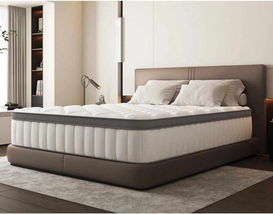 Bodyprotect 90 x 190 cm pocketveringmatras Elite Line matras met 1000 pocketveren hardheidsgraad 4 7 zones premium koudschuim-toplaag Made in EU afneembare hoes wasbaar op 60 graden 90 x 190 x 25 cm wit - Foto 2