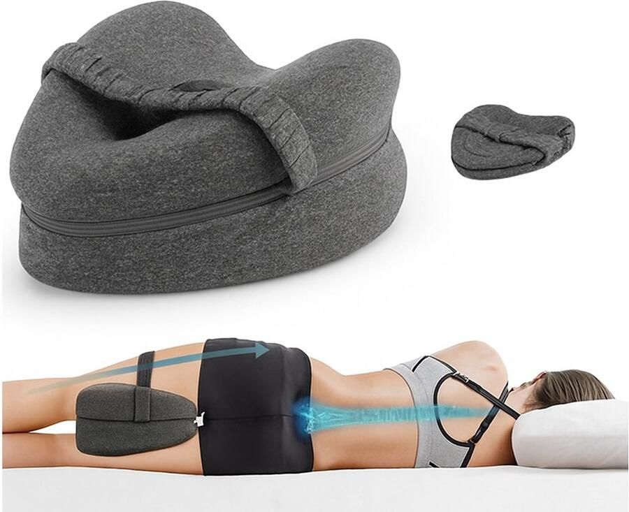 BOECK Kniekussen Orthopedisch Geheugen­schuim Knie- & Beenkussen – Rug- Heup- & Knie­verlichting voor Zijslapers Kniekussen voor in Bed Beenkussen Knie Kussen Kniekussens Zijslaapkussen Ergonomisch Artrose Heupklachten