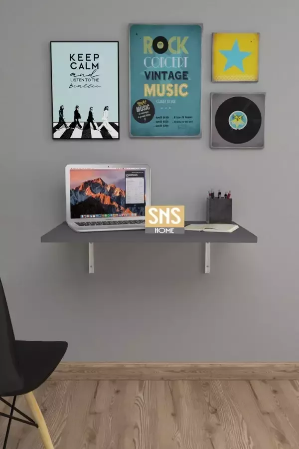 Bofigo Ruimtebesparende Opvouwbare Wandtafels Stijlvolle Functionaliteit Voor Elk Interieur 72 X 45 cm Antraciet