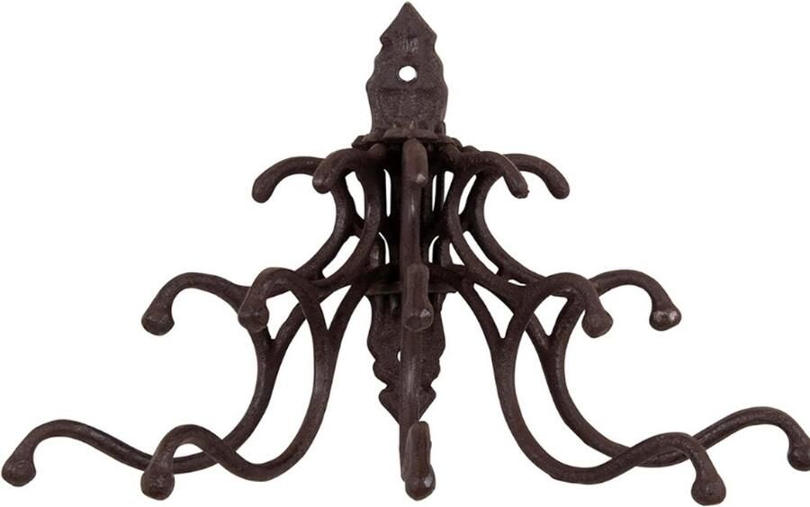 BOG Antieke Gietijzeren Wandhaken Met Roest Afwerking Decoratieve Kapstokhaken Voor Wandmontage Vintage Wandhaak Set