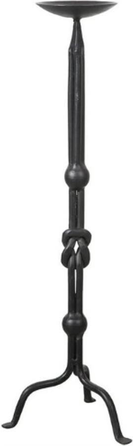 BOG Antieke Smeedijzeren Kandelaar 64X19.5X19.5 Cm Zwart Vintage Vloer-En Tafellamp Shabby Chic Kaarsenhouder Voor Binnen-En Buiten Authentieke Woonaccessoire