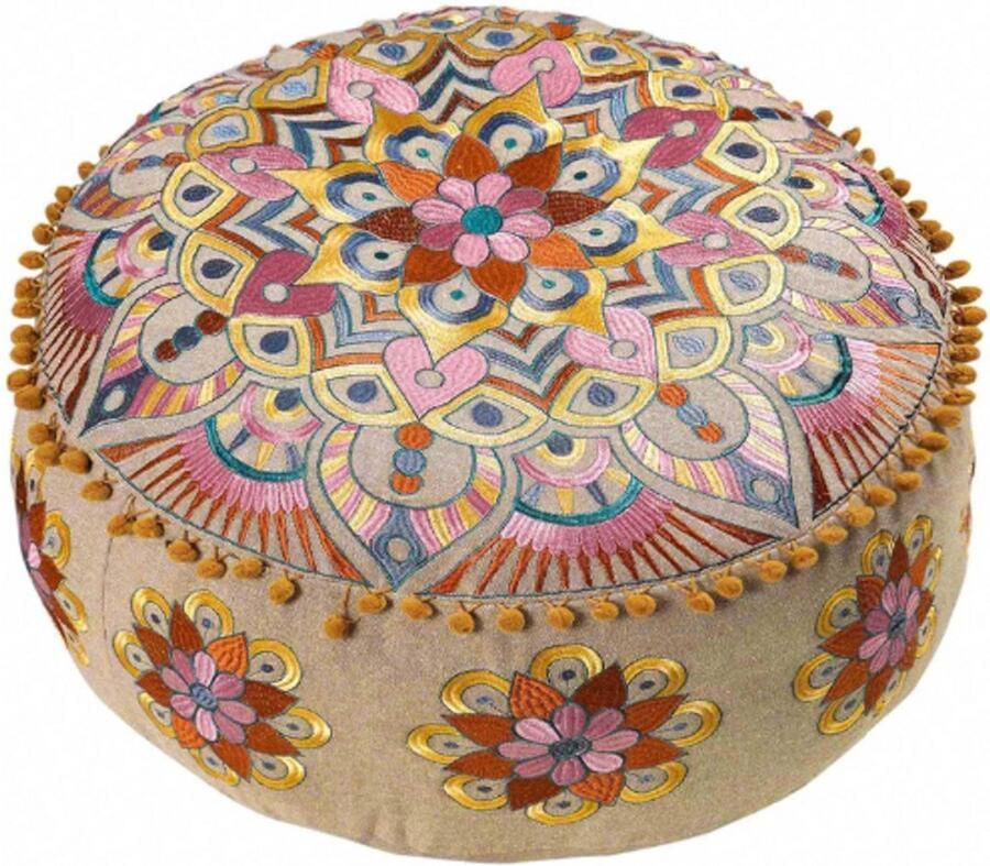 BOG Bohemian Vloerkussenhoes 60x20cm Luxe Handgemaakte Poef Voor Meditatie Yoga En Boho Chic Zitgedeelte Decoratief Accent Voor Woonkamer Of Slaapkamer