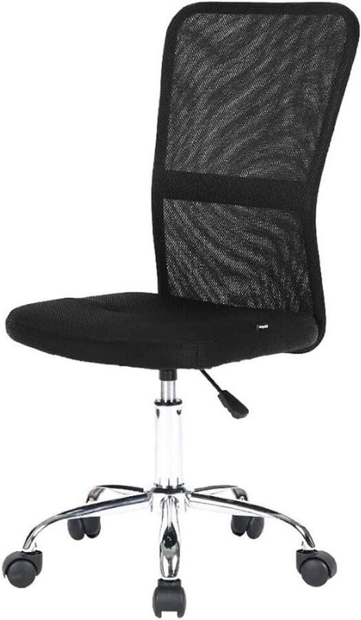 BOG Bureaustoel Ergonomisch Draaistoel In Hoogte Verstelbaar 360° Draaibaar Met Rugleuning 49 × 49 × 102 cm Tot 120 kg Belastbaar Zwart