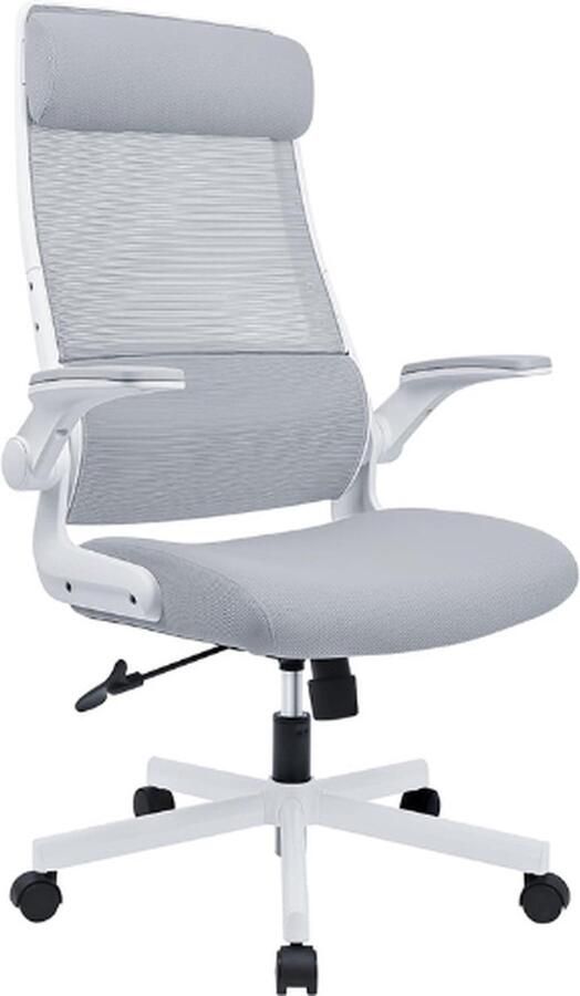 BOG Bureaustoel Ergonomisch Met Verstelbare Hoofdsteun Bureaustoel Van Mesh Bureaustoel Met Inklapbare Armleuningen Lendensteun Managersstoel Kantelfunctie EN 1335 Computerdraaistoel