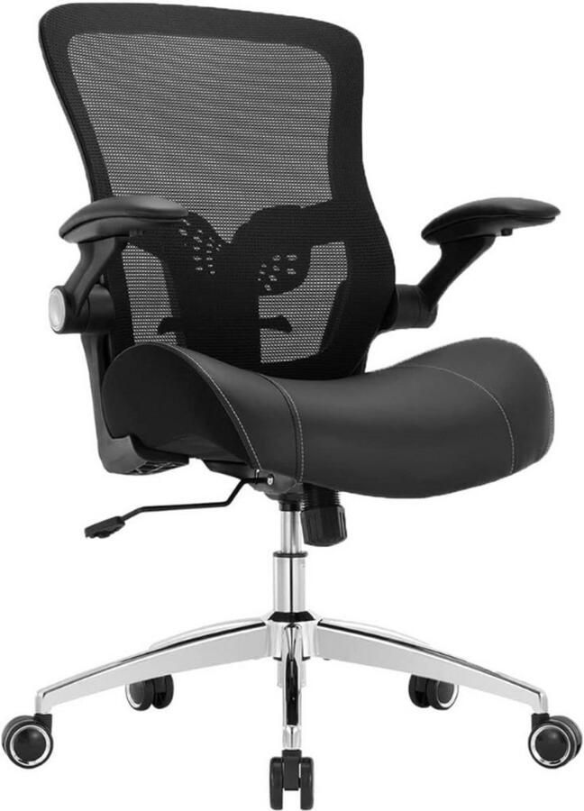BOG Bureaustoel Ergonomische Bureaustoel Met 3D-Modelleerschuim Draaistoel Met Armleuningen Lendensteun In Hoogte Verstelbare Managersstoel Draaistoel Netstoel Draagkracht Tot 180 Kg
