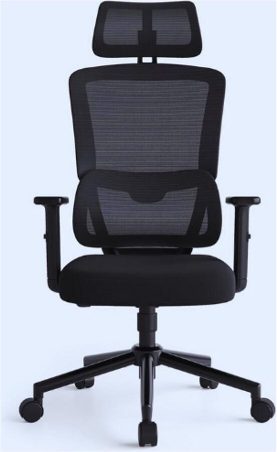 PEAM Bureaustoel Ergonomische Bureaustoel Verstelbare Rugleuning Met Automatische Lendensteun Bureaustoel 150 Kg Zwart
