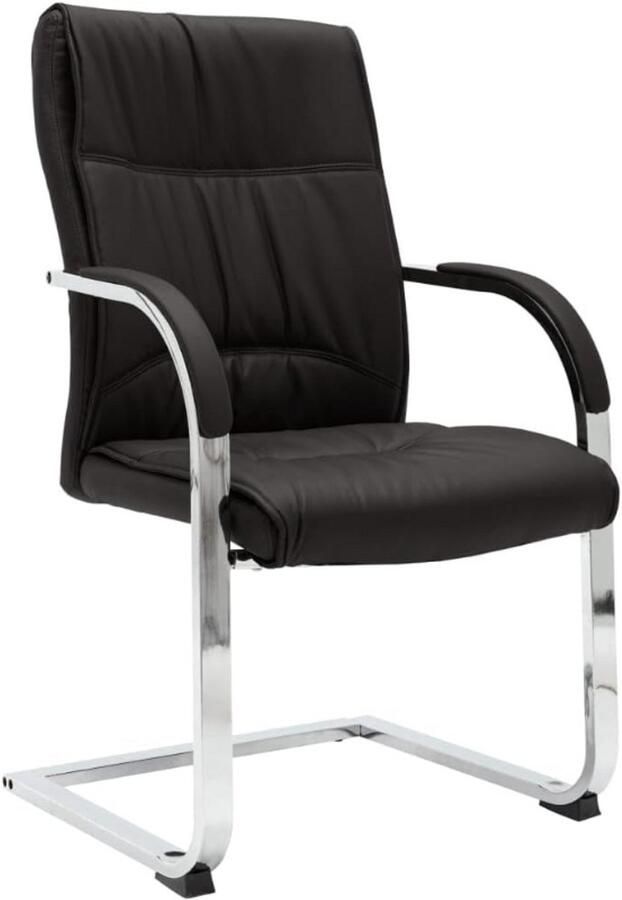 BOG Bureaustoel Lederlook Zwart Ergonomisch Design Verstelbare Hoogte Comfortabele Kantoorstoel