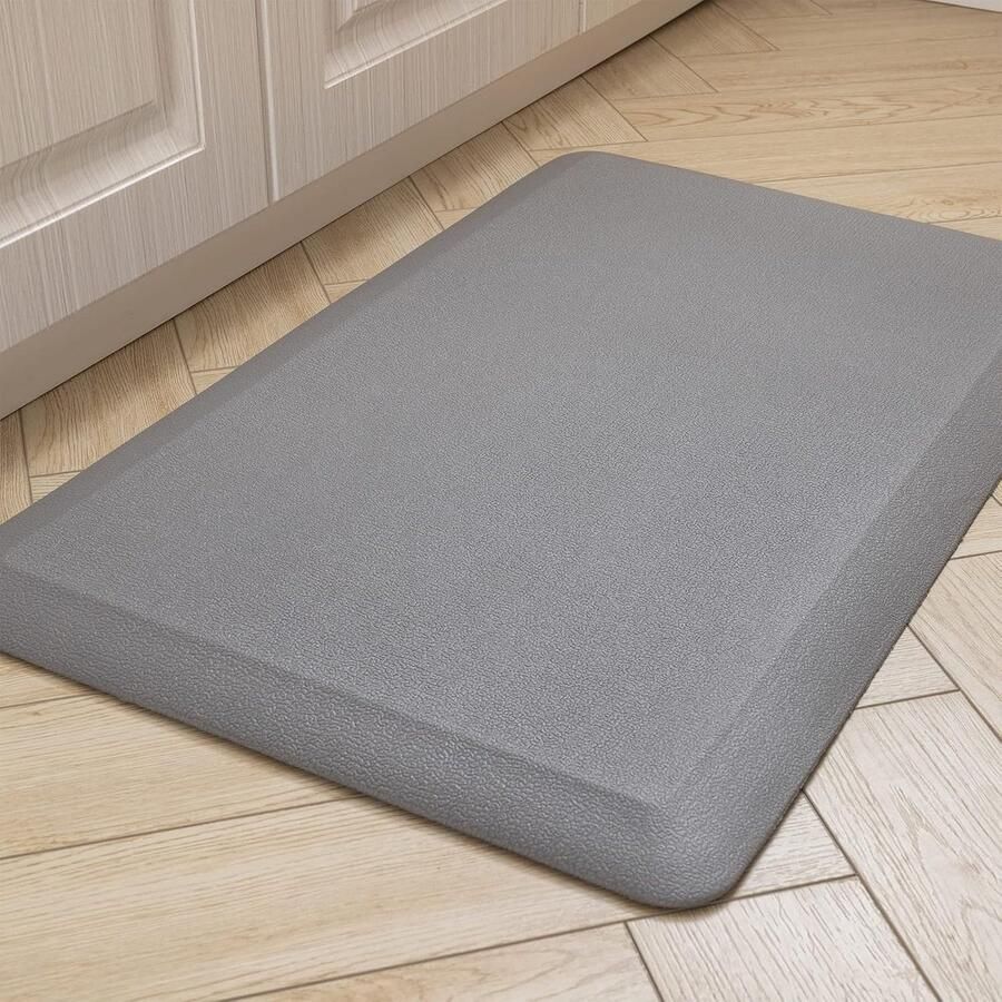 BOG Ergonomische Anti-Vermoeidheidsmat – 20 Mm Dikke Comfort Keukenmat Van PVC – Waterdichte Staande Mat Voor Keuken Kantoor & Staand Bureau – Grijs (44 x 70 x 2 Cm)