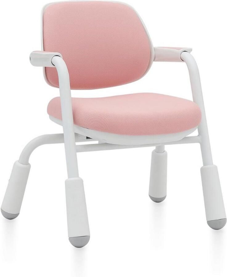 BOG Ergonomische Bureaustoel Voor Kinderen In Hoogte Verstelbaar Bureaustoel Met Vaste Armleuningen En Verstelbare Zitting Dik Frame Van Koolstofstaal Voor Werkkamer Roze