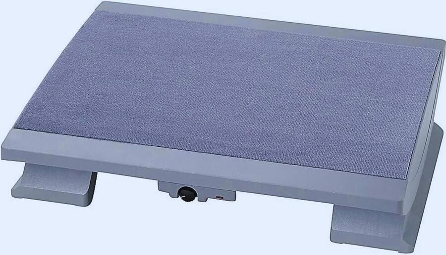 PEAM Ergonomische Verwarmbare Voetensteun In Hoogte Verstelbaar Antislip En Ruim Comfort Voor Thuis- En Kantoorwerk 45 x 39 cm Grijs Met GS-Markering
